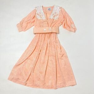 Vintage peach floral Dress